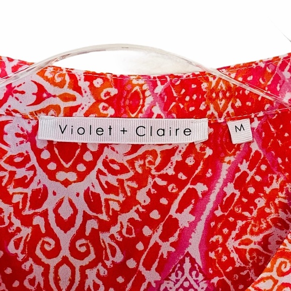 VIOLET & CLAIRE Pink and Orange High Low Top Med. - Picture 5 of 6